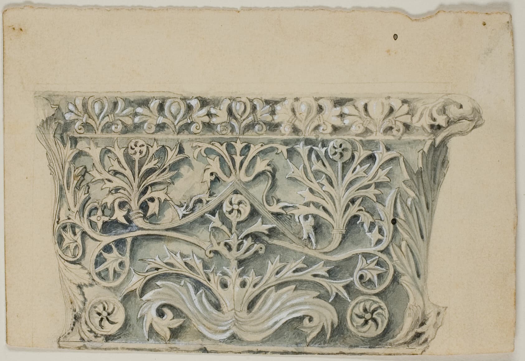 John Ruskin
English, 1819-1900 — Byzantine Column Capital