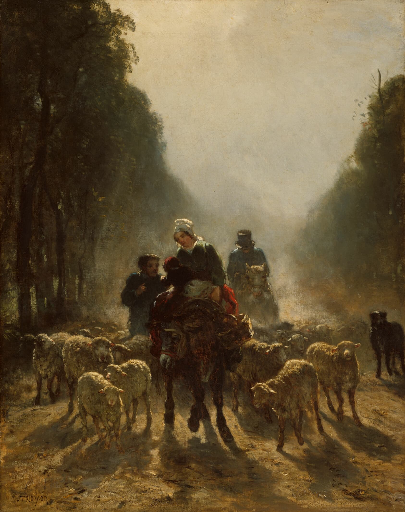 Constant Troyon (French, 1810–1865) — The Road to Market